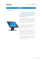 Datasheet for Iiyama T1721MSC-B3, EAN: 4948570127092