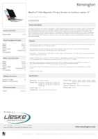 Datasheet for Kensington K58362WW, EAN: 0085896583622