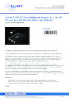 Datasheet for Allnet ALL-NC-2G-102-USB-A, EAN: 4038816218568