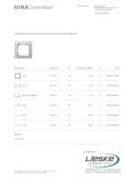 Datasheet for Gira 0211334, EAN: 4010337074380
