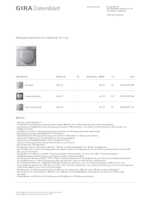 Datasheet for Gira 204165, EAN: 4010337027102