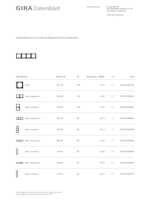 Datasheet for Gira 109409, EAN: 4010337036890