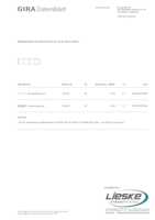 Datasheet for Gira 131403, EAN: 4010337072980