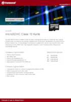Datasheet for Transcend TS8GUSDC10M, EAN: 0760557824848