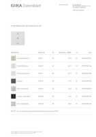 Datasheet for Gira 510603, EAN: 4010337091264