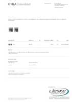 Datasheet for Gira 456030, EAN: 4010337095644