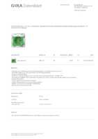 Datasheet for Gira 4452107, EAN: 4010337093510
