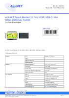 Datasheet for Allnet TouchMon-210, EAN: 4038816265104