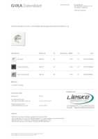 Datasheet for Gira 445366, EAN: 4010337093848