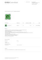Datasheet for Gira 4455107, EAN: 4010337096825