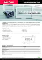 Datasheet for CyberPower RELAYIO502, EAN: 4711027799605