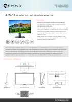 Datasheet for AG neovo LA243011E0000, EAN: 4710739598292
