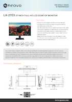 Datasheet for AG neovo LA273011E0000, EAN: 4710739598315