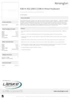 Datasheet for Kensington K75410WW, EAN: 5028252658973