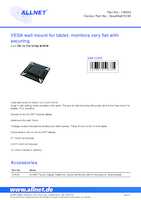 Datasheet for Allnet VesaWall75100, EAN: 4038816146335
