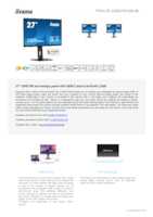 Datasheet for Iiyama XUB2797QSN-B2, EAN: 4948570125012