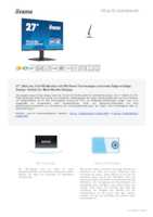 Datenblatt zu Iiyama XU2793HS-B7, EAN: 4948570124626