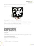 Datasheet for Startech.com FAN12025PWM, EAN: 0065030845335
