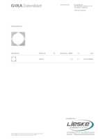 Datasheet for Gira 095800, EAN: 4010337958000