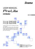 Datasheet for Iiyama TE6514MIS-B2AGAX, EAN: 4948570124022