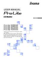 Datasheet for Iiyama TE8613A-B1AG, EAN: 4948570124824