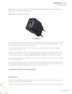 Datasheet for Startech.com 103EB-WALL-CHARGER, EAN: 0065030937610
