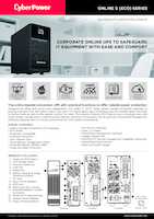 Datasheet for CyberPower OLS3KECR, EAN: 4711027792620