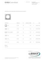 Datasheet for Gira 021150, EAN: 4010337211501