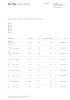 Datasheet for Gira 110301, EAN: 4010337103011