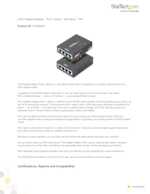 Datasheet for Startech.com POEINJ4G, EAN: 0065030859752