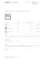 Datasheet for Gira 069765, EAN: 4010337697657