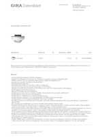 Datasheet for Gira 210602, EAN: 4010337084594