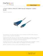 Datasheet for Startech.com ICUSB232V2, EAN: 0065030852609