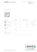 Datasheet for Gira 047903, EAN: 4010337479031