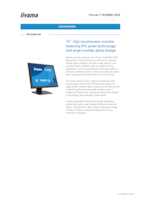 Datasheet for Iiyama T1932MSC-B2S, EAN: 4948570127771