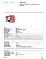 Datasheet for Schneider Electric ZB4BP483, EAN: 3389110109917
