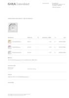 Datasheet for Gira 021904, EAN: 4010337219040