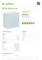 Datenblatt zu Spelsberg 10590701, EAN: 4013902861200