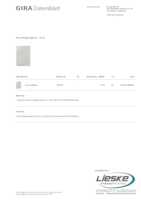 Datasheet for Gira 145900, EAN: 4010337459002