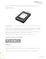 Datasheet for Startech.com 25SAT35HDD, EAN: 0065030854856