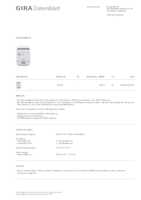 Datenblatt zu Gira 122400, EAN: 4010337229124