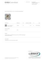 Datenblatt zu Gira 014400, EAN: 4010337144007