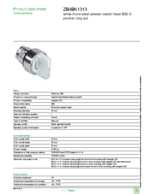 Datasheet for Schneider Electric ZB4BK1313, EAN: 3389110890709