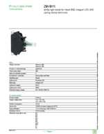 Datasheet for Schneider Electric ZBVB15, EAN: 3389119037495