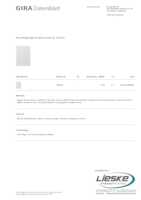 Datasheet for Gira 108500, EAN: 4010337085003
