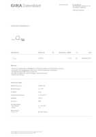 Datasheet for Gira 217900, EAN: 4010337016731