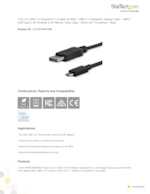 Datasheet for Startech.com CDP2DPMM1MB, EAN: 0065030864237