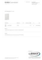 Datasheet for Gira 145700, EAN: 4010337457008