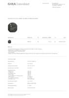 Datasheet for Gira 542400, EAN: 4010337774211