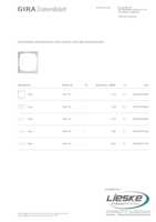 Datasheet for Gira 1461723, EAN: 4010337070528